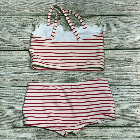 Janie and Jack Pink and White Bikini Set Size 18-24 M - Picture 3 of 13